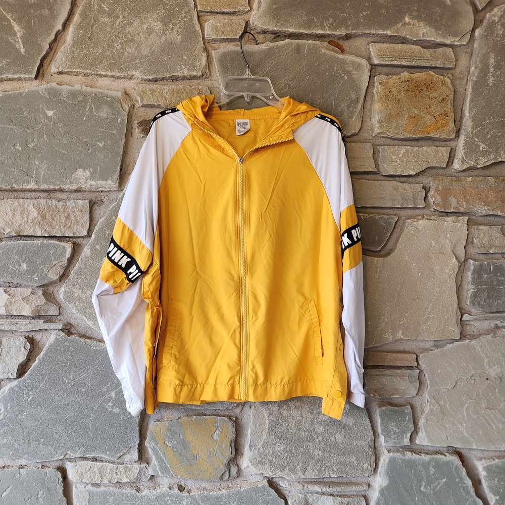 PINK Victoria's Secret Yellow Hooded Jacket - Picture 6 of 8